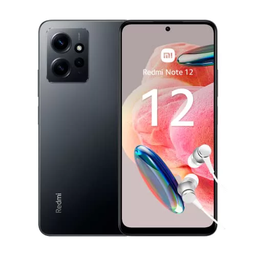 Redmi Note 12 4G - Smartphone de 4+64GB, Pantalla de 6,67" AMOLED FHD+ 120 Hz, Qualcomm Snapdragon 685, Triple cámara de 50MP, carga turbo de 33W, 5000 mAh, gris (Versión ES + 3 años de garantía)