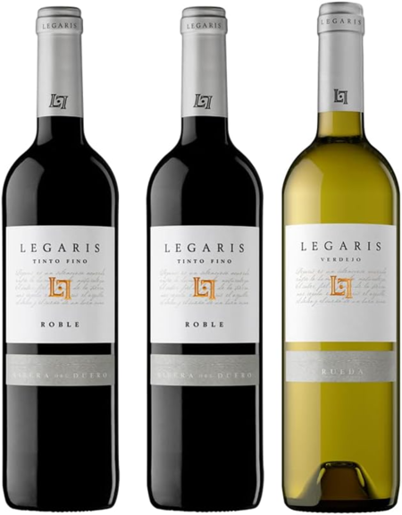 Estuche Regalo Legaris 2 Vinos Tintos Roble 1 Vino Blanco 100 Verdejo